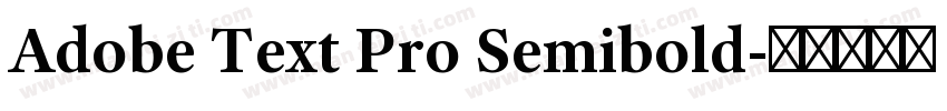 Adobe Text Pro Semibold字体转换